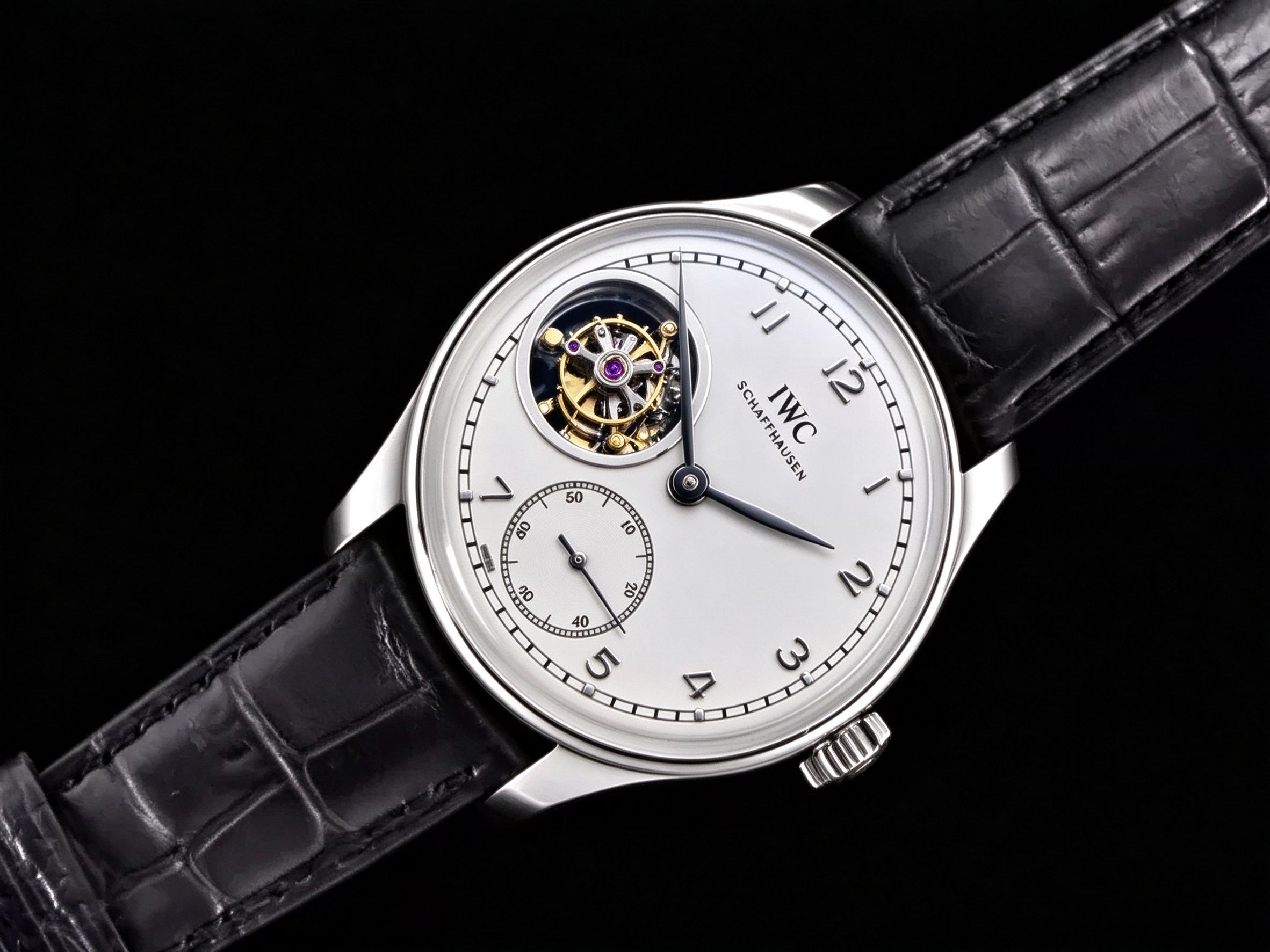 IWC - Portugieser Tourbillon SS/LE White/Num YLF Tourbillon