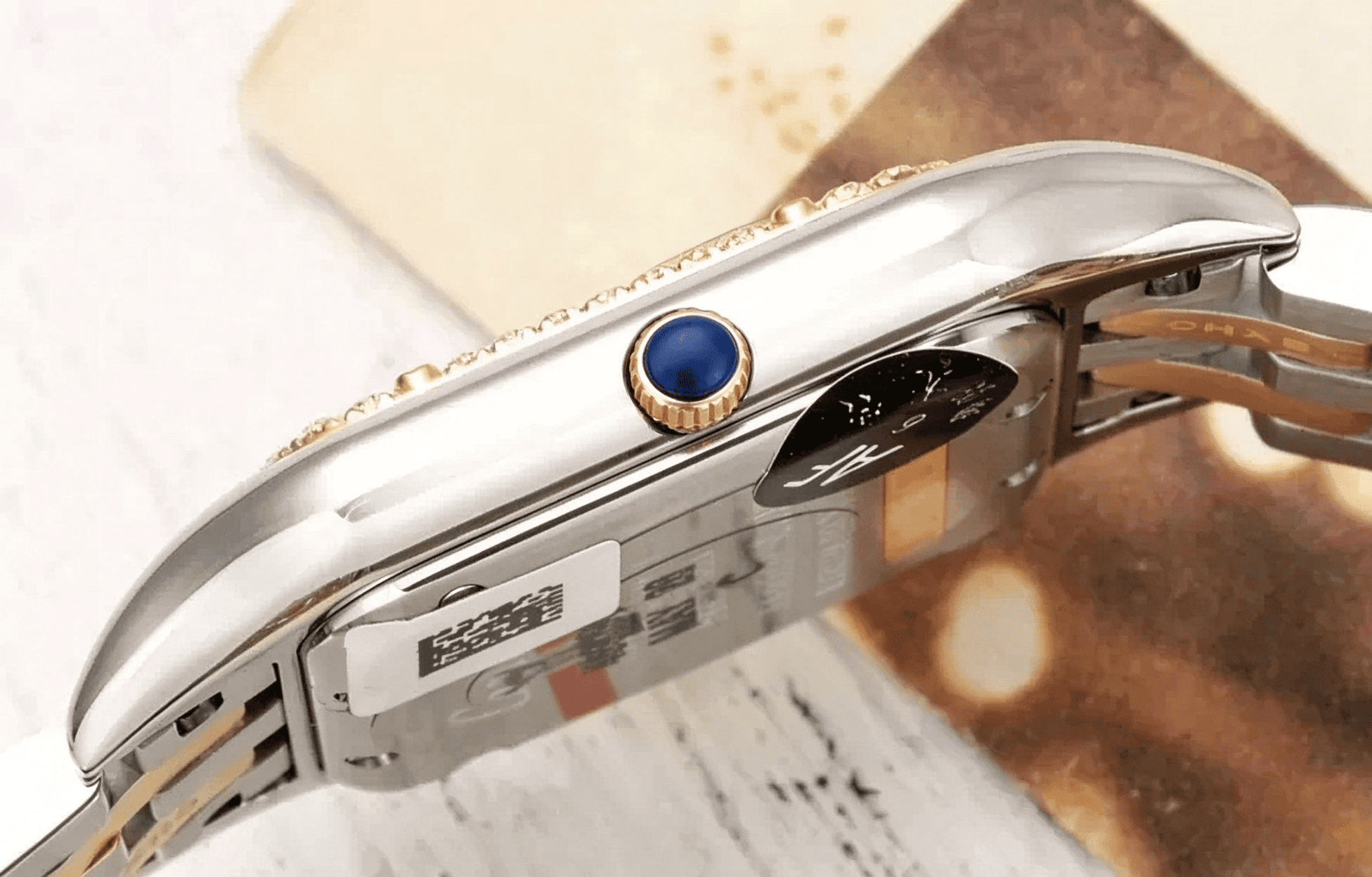 Alternative view of Panthere Secrete De Ladies 27mm Dia YG/SS Gold Brown Dial AF Quartz