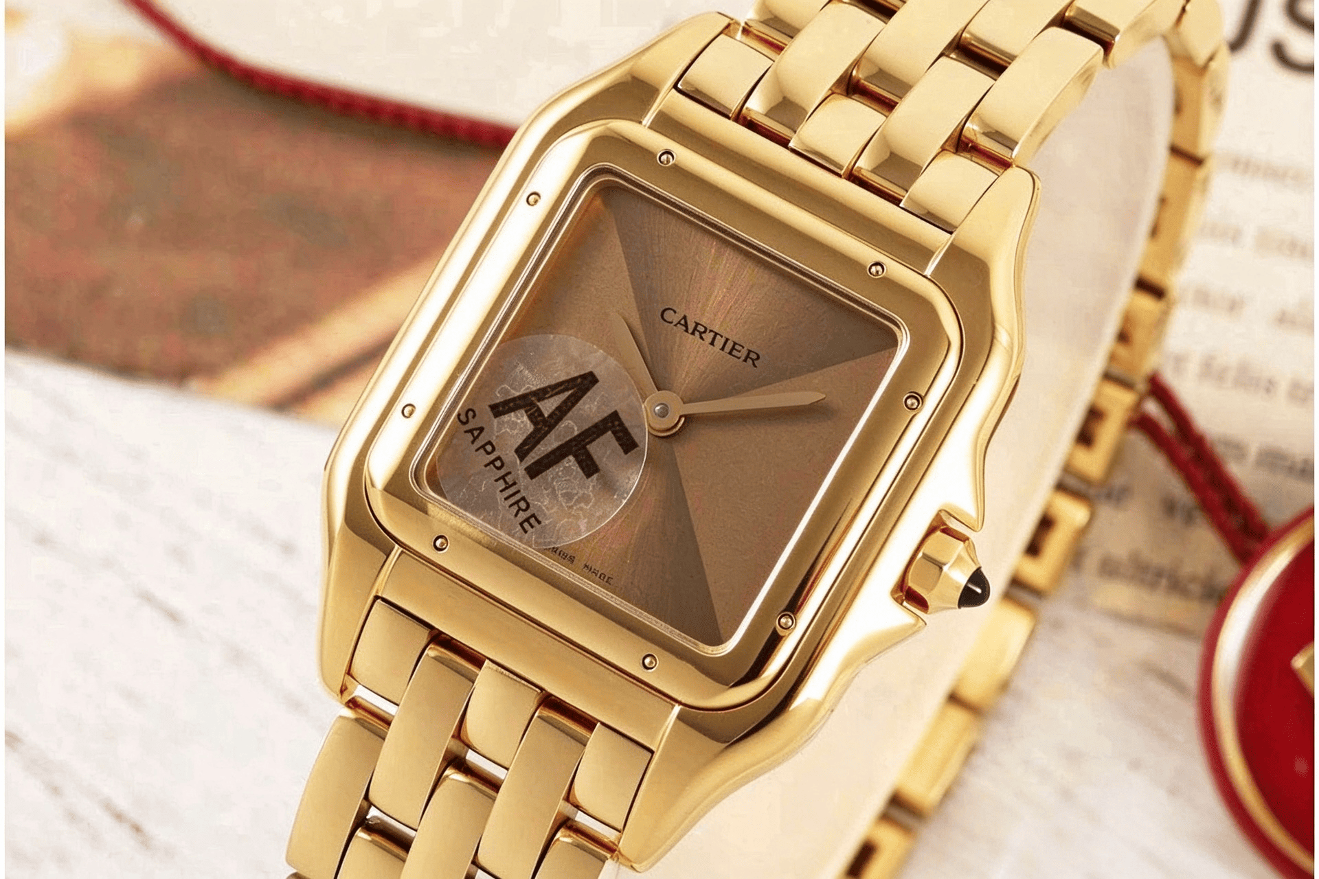 Panthere Secrete De Ladies 27mm Dia YG/YG Gold Brown Dial AF Quartz