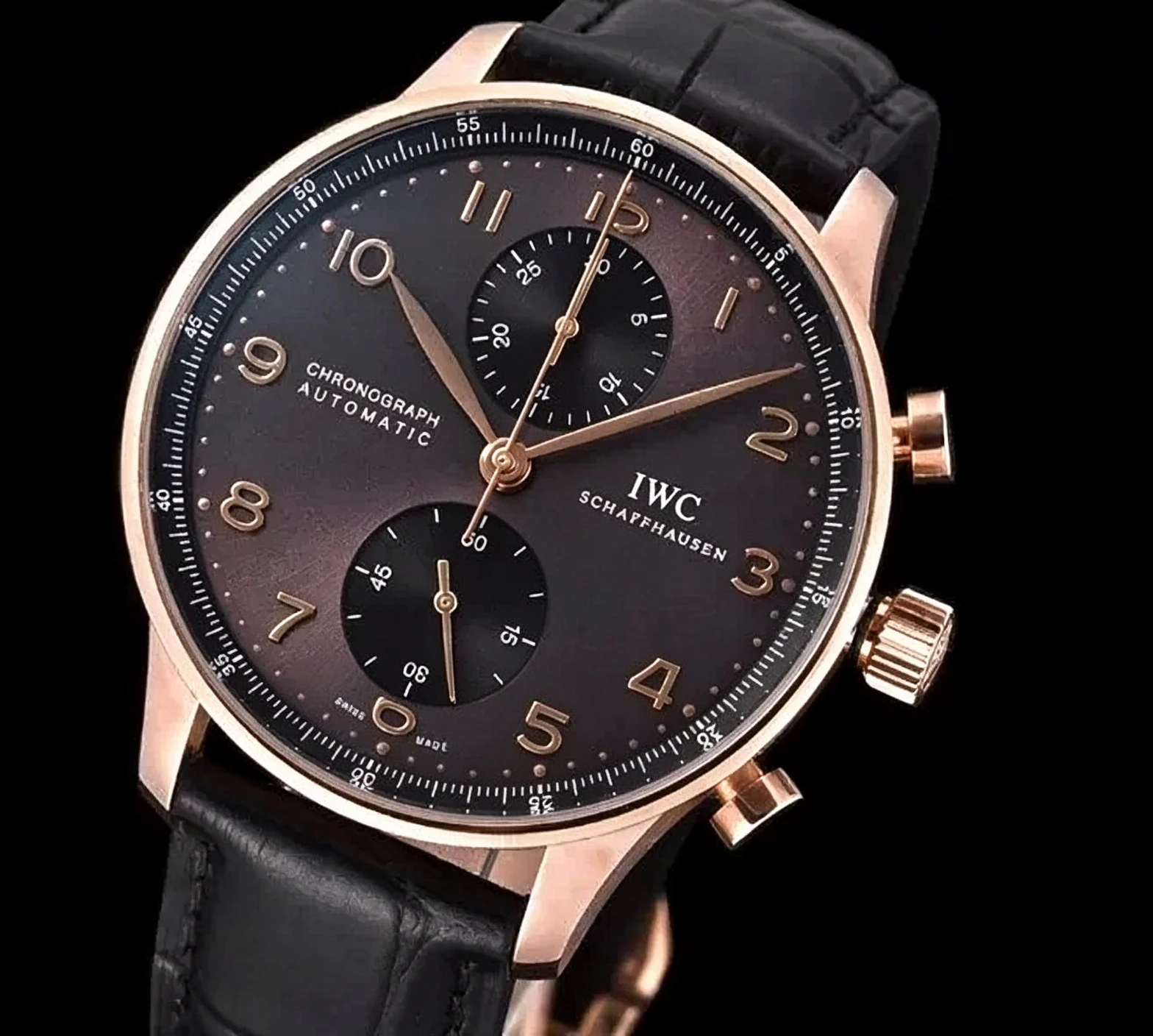 Portuguese Chrono 40mm RG/LE Brown/Num ZF V2 A7750 (Copy)
