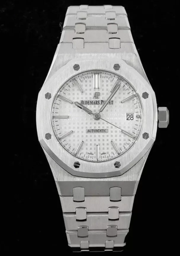 Royal Oak 15450 SS/SS White/Stk APSF SA3120 Super Clone - Image 2