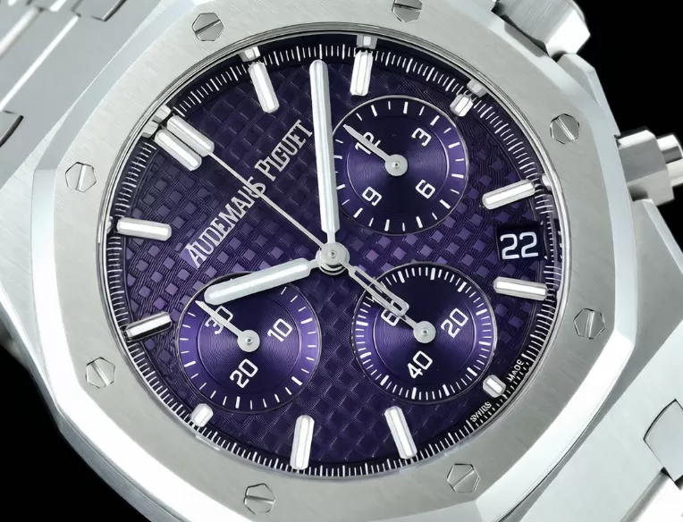Royal Oak Chrono 26240ST 41mm SS/SS Purple Dial APS SH4401 Super Clone - Image 3