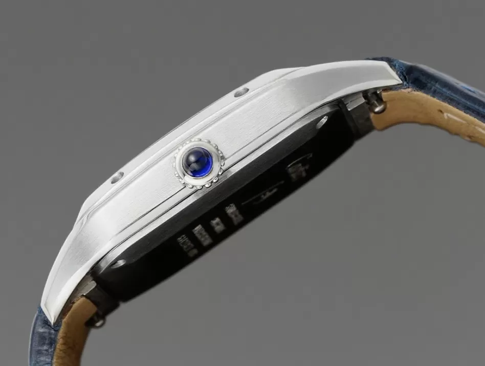 Santos Dumont Blue SS/LE Silver Dial AF Quartz - Image 5