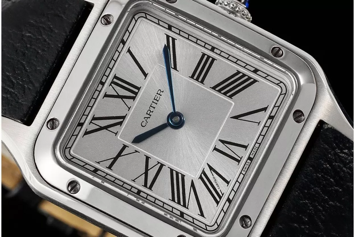 Santos Dumont Black SS/LE Silver Dial AF Quartz - Image 2