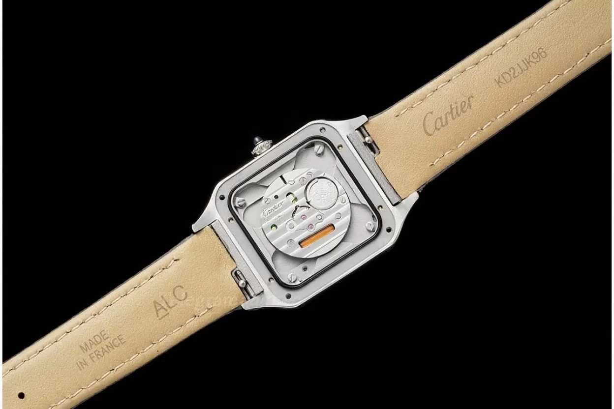 Santos Dumont Black SS/LE Silver Dial AF Quartz - Image 8