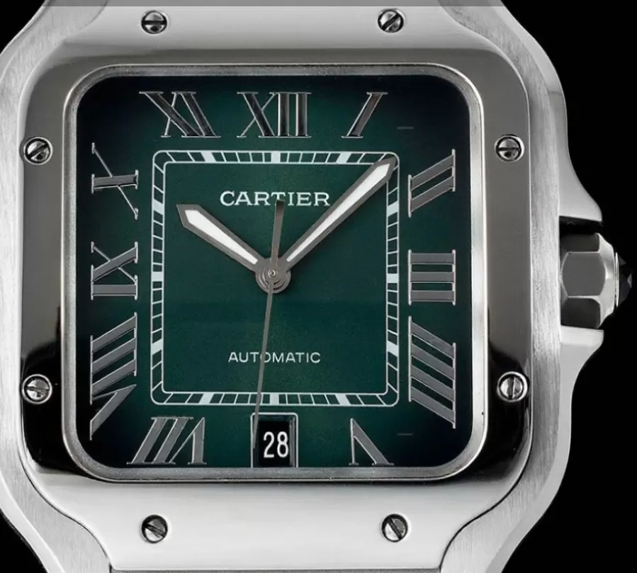 Santos De Cartier 40mm XL SS/SS Green Dial AF MY9015 - Image 2