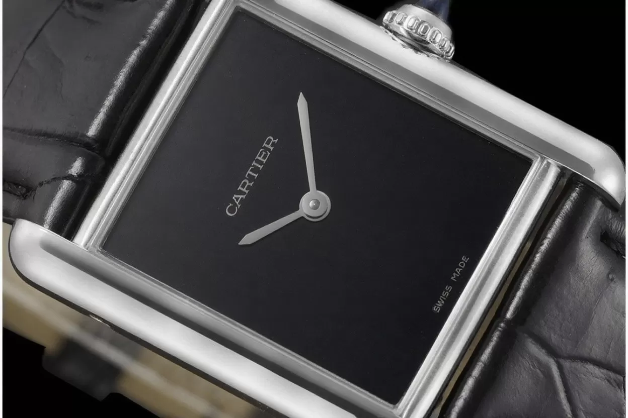 Tank Must 25.5mm Alligator Leather SS/LE Black Dial DRF Quartz - Image 2
