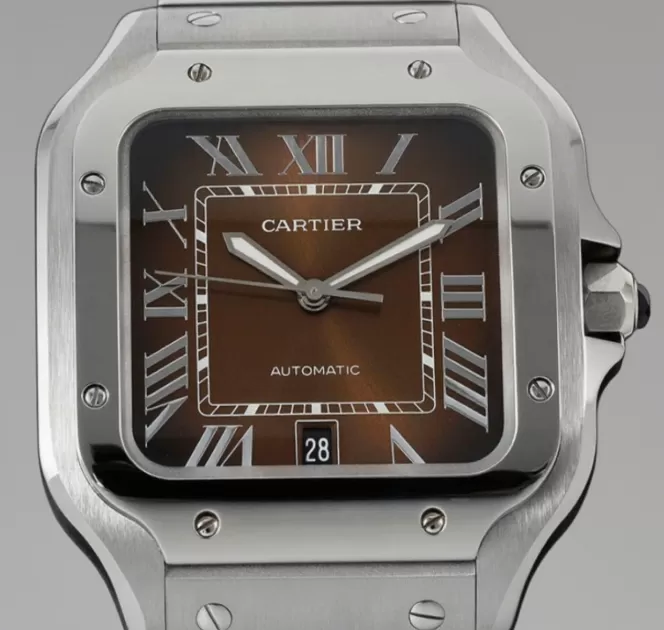 Santos De Cartier 40mm XL SS/SS Brown Dial BVF MY9015 - Image 2