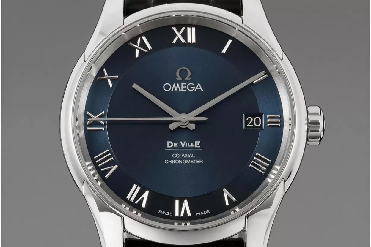De Ville Mens Co-Axial SS/LE Blue/Roman VSF A8500 - Image 2