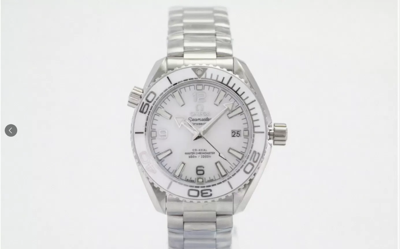 Planet Ocean 600M 39.5mm SS/SS Ladies White Dial VSF A8800 - Image 2
