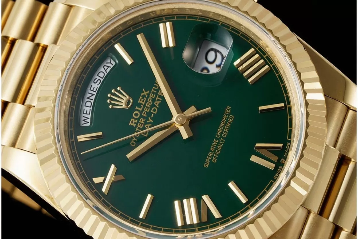 DayDate 228238 40mm Pres YG/YG Green Dial GMF A2836 (Gain Weight) - Image 4