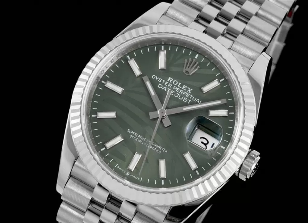 Datejust 126234 36mm Jub SS/SS Palm Motif Green/Stk VSF DD3235 - Image 6