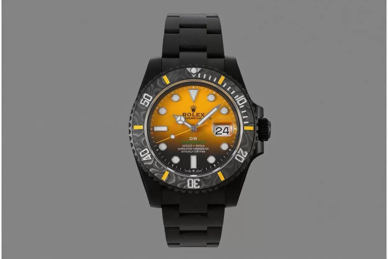 Submariner DIW 40mm 904L DLC/DLC Yel/Blk Dial VSF VS3135 - Image 2