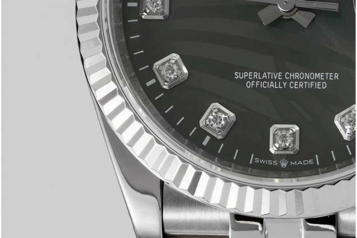 Datejust 126234 36mm Jub SS/SS Palm Motif Green/Dia VSF DD3235 - Image 6