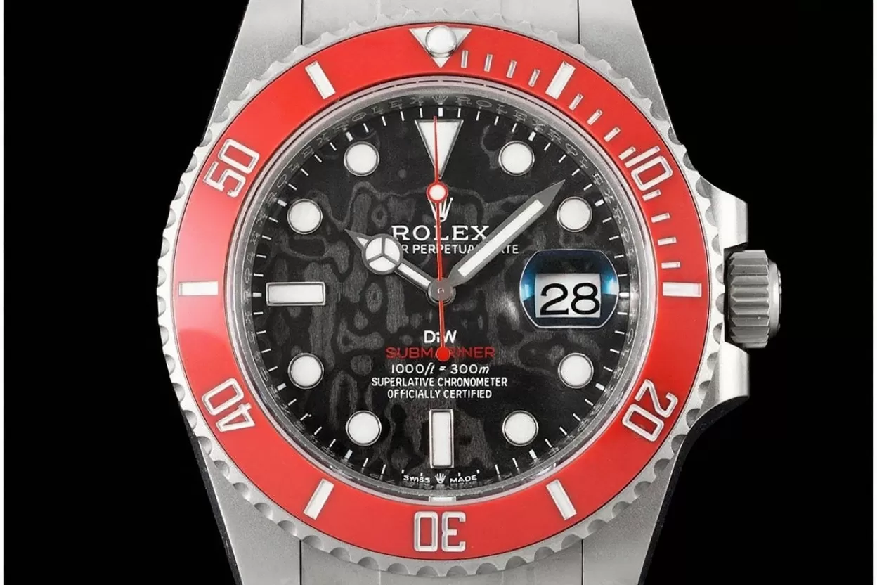 Submariner DIW 40mm Red SS/SS Carbon Dial VSF VS3135 - Image 2