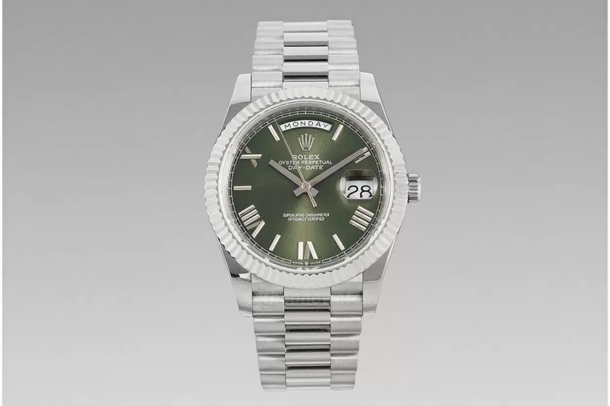 DayDate 228239 40mm SS/SS Green/Rmn JDF V4 VR3255 (Gain Weight) - Image 4