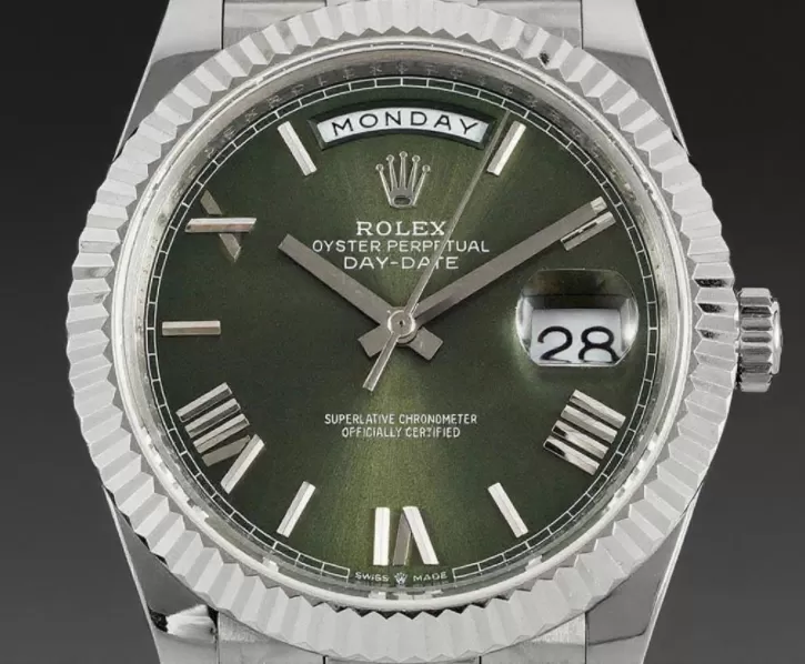 DayDate 228239 40mm SS/SS Green/Rmn JDF V4 VR3255 (Gain Weight) - Image 2