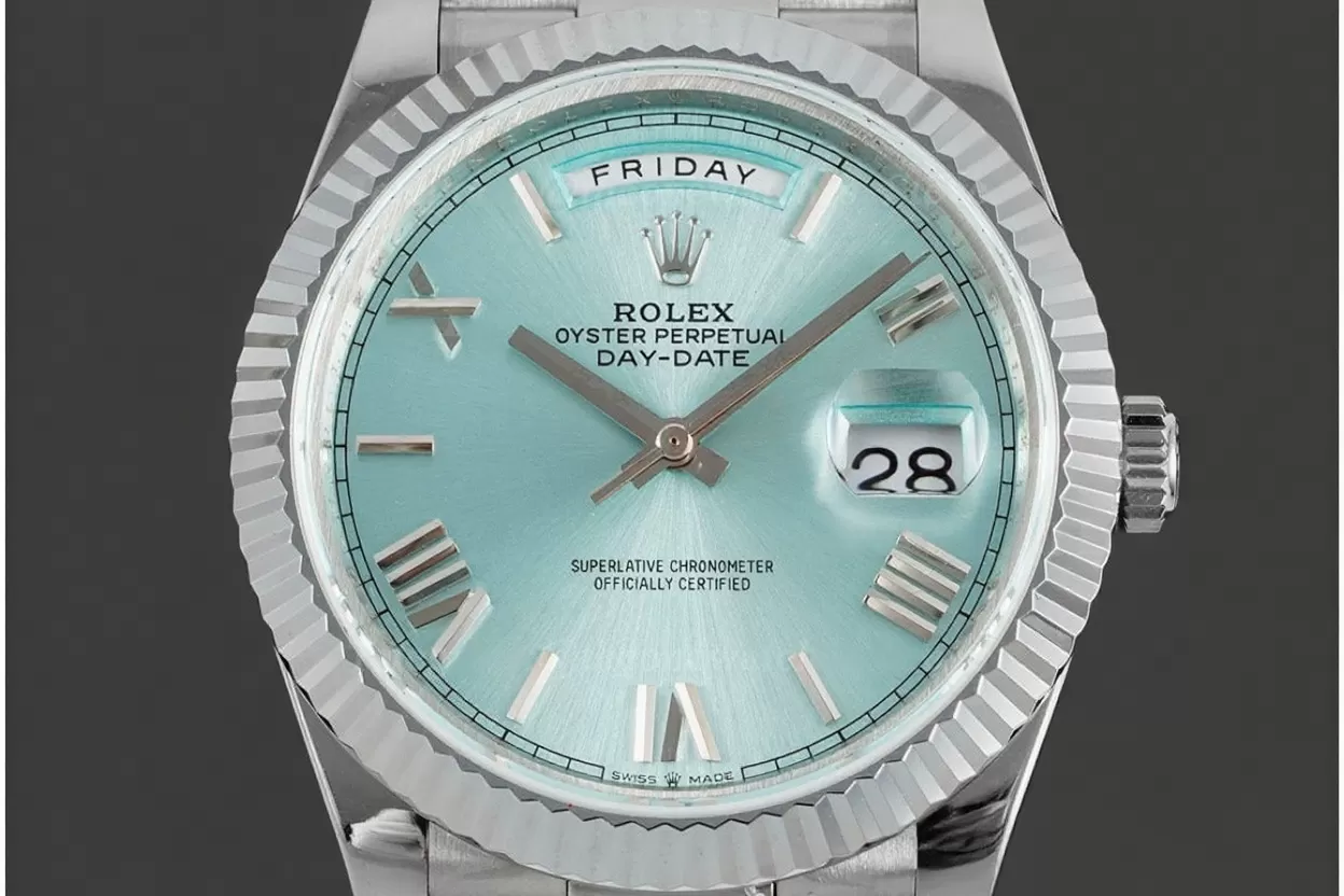 DayDate 228236 40mm SS/SS Ice Blue/Rmn JDF V4 VR3255 (Gain Weight) - Image 2