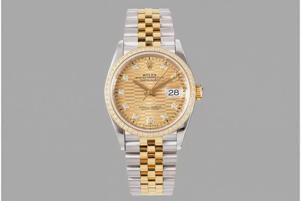 Datejust 126283 36mm Jub Dia YG/SS Gold Textured/Dia VSF DD3235 - Image 4