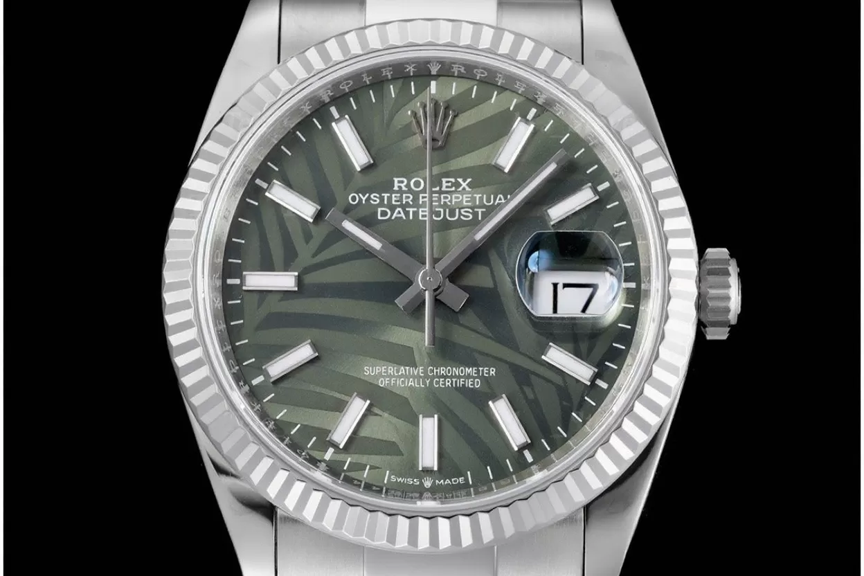 Datejust 126234 36mm Oys SS/SS Palm Motif Dial VSF DD3235 - Image 2