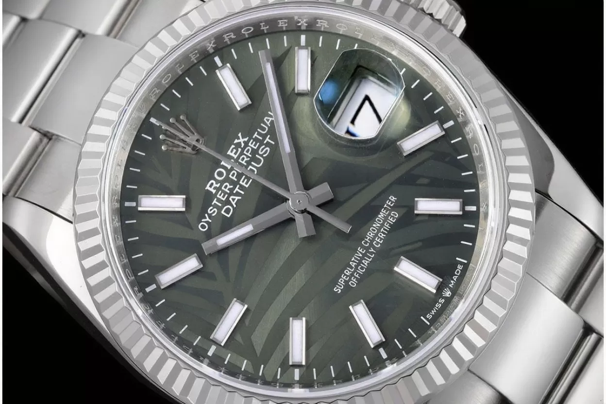 Datejust 126234 36mm Oys SS/SS Palm Motif Dial VSF DD3235 - Image 4