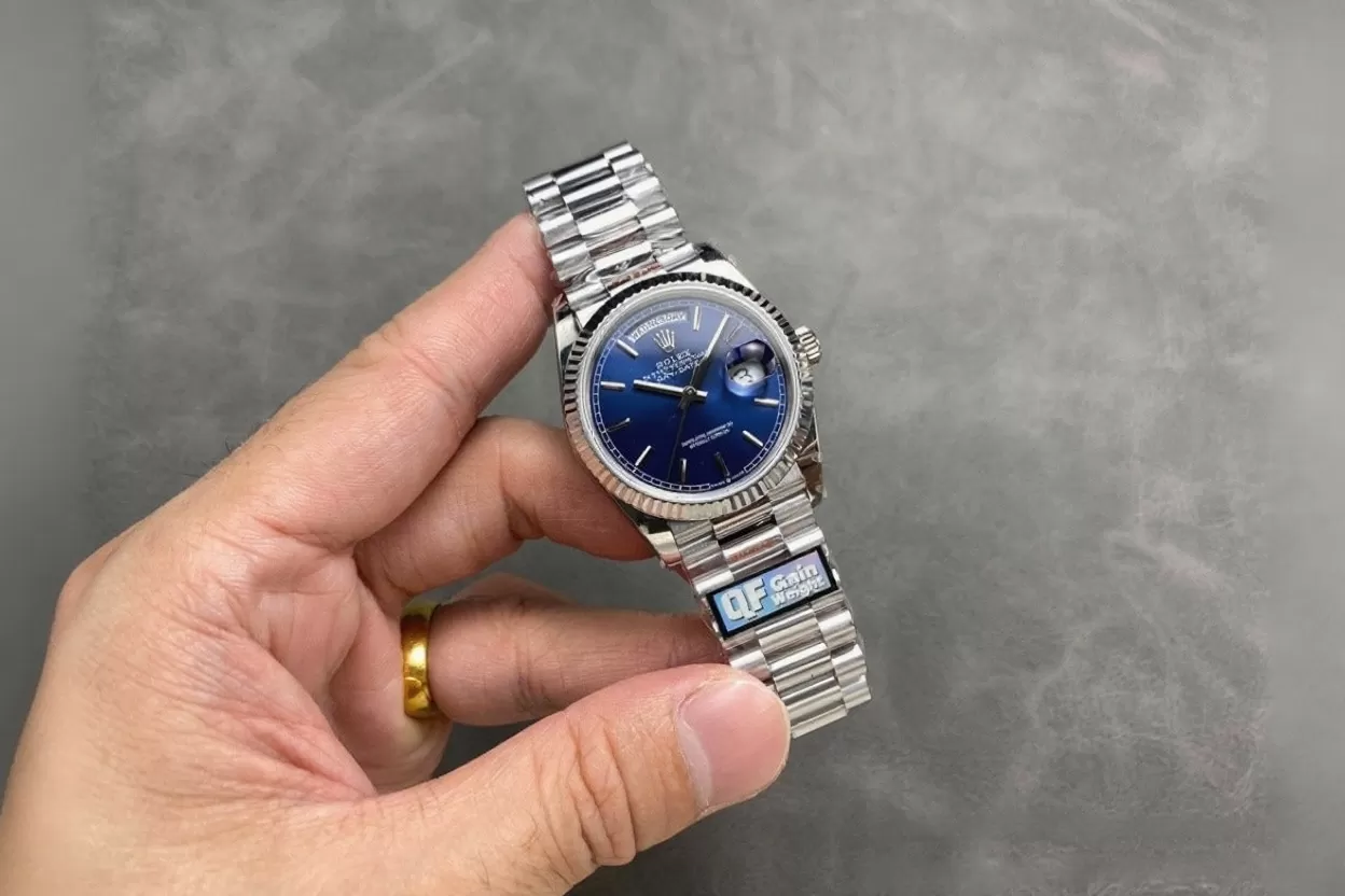 DayDate 128239 36mm SS/SS Blue/Stk QF V3 VR3255(Gain Weight) - Image 4