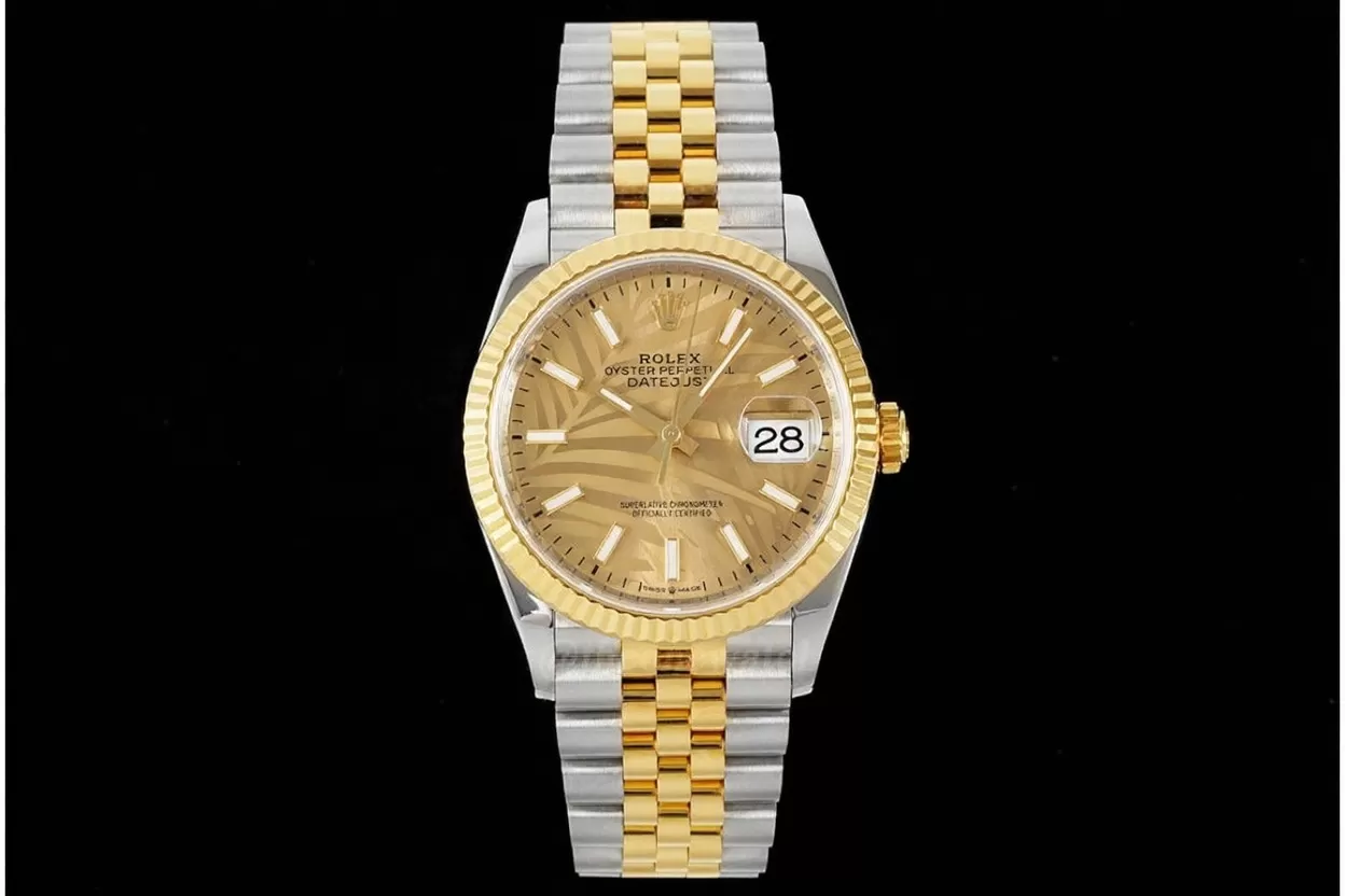 Datejust 126233 36mm Jub SS/YG Gold Palm Motif Dial VSF DD3235