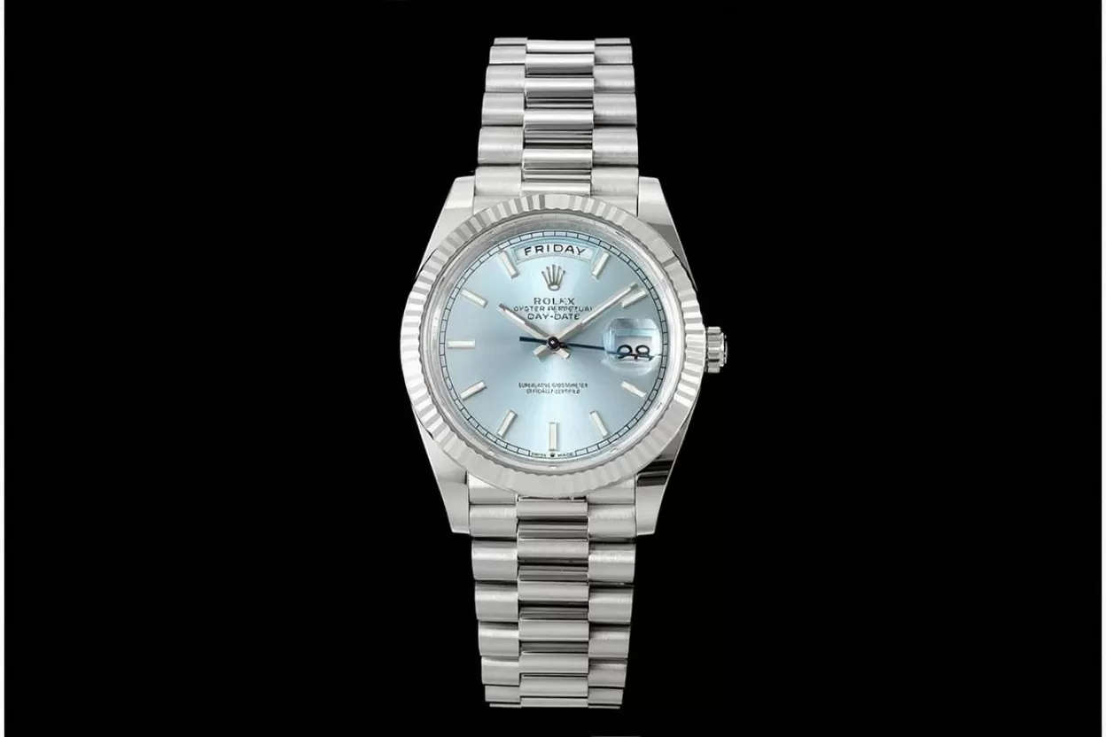 DayDate 228236 40mm SS/SS Ice Blue/Stk THBF V3 SH3255(Tungsten Heavy Version) - Image 2