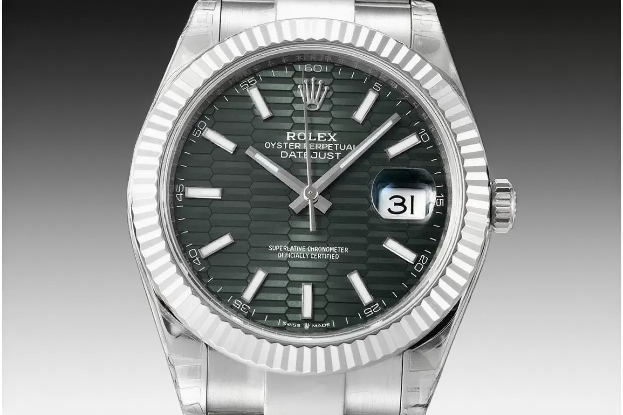 Datejust 126334 41mm Oys SS/SS Green Textured/Stk VSF DD3235 - Image 2