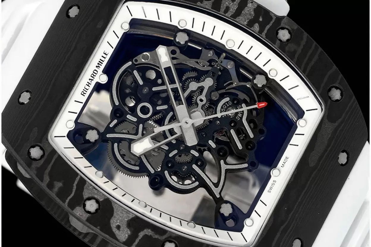 RM055 NTPT/RU White Rehaut on White Rubber Strap ZF RMUL2 Super Clone - Image 3