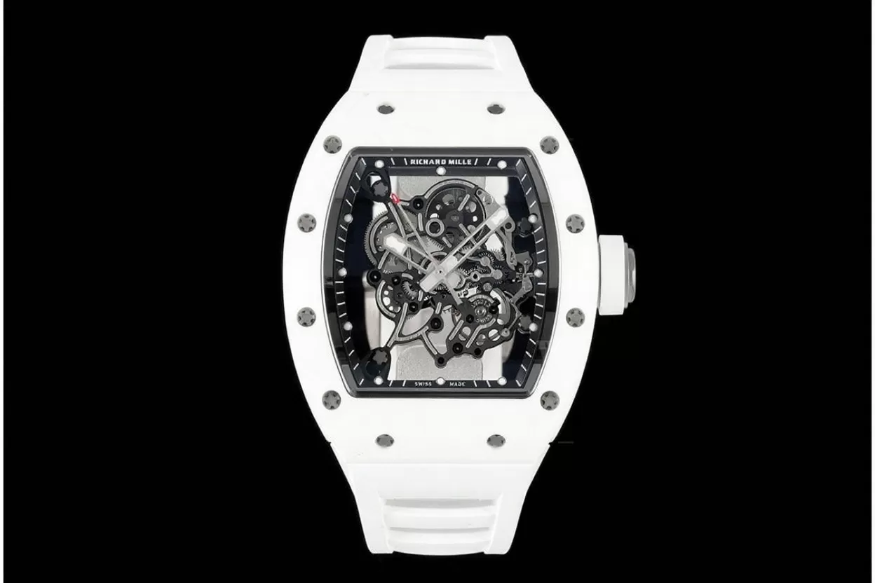 RM055 White 43mm Cer/RU Skeleton Dial APSF RMUL2 - Image 2