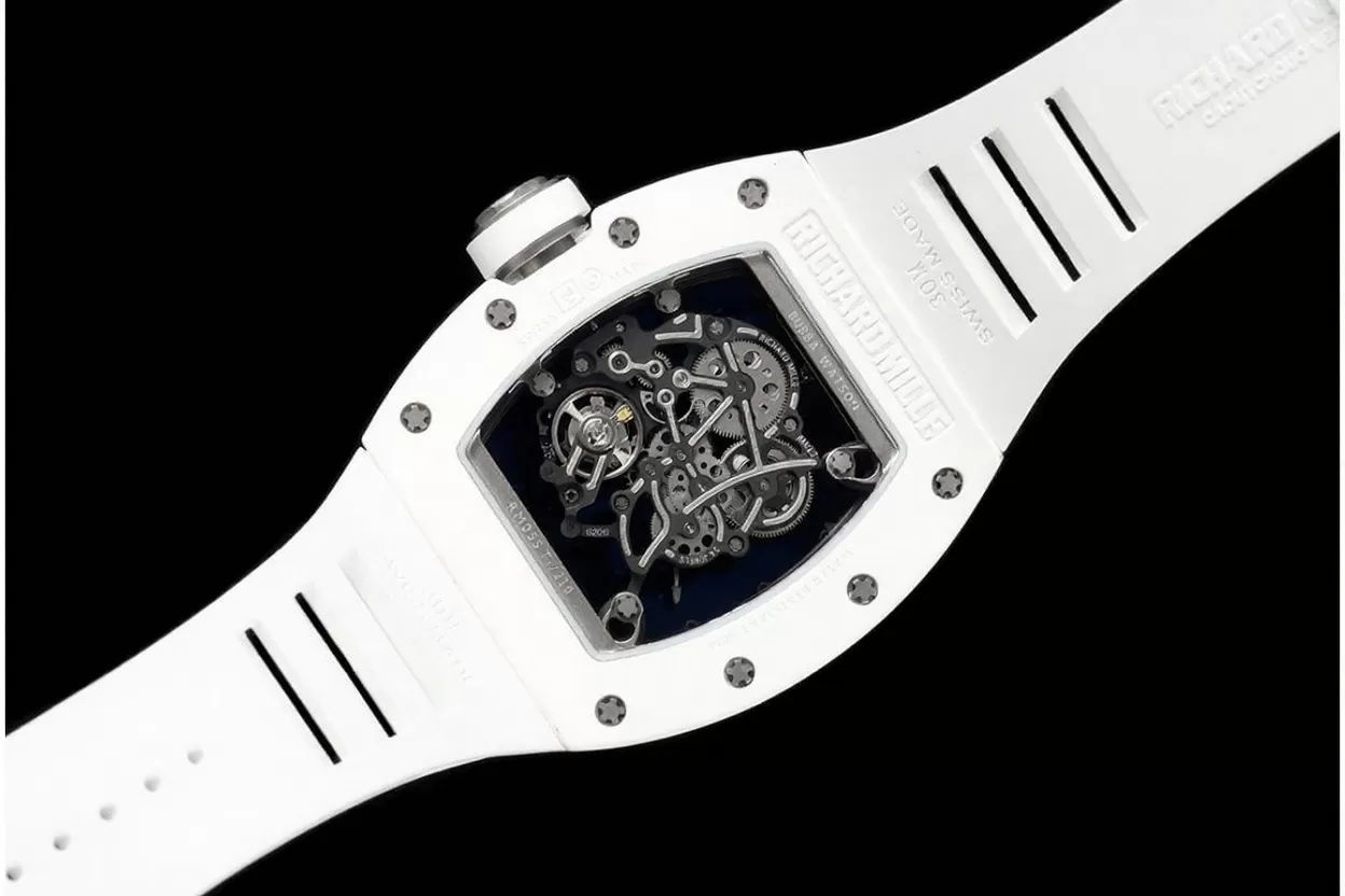 RM055 White 43mm Cer/RU Skeleton Dial APSF RMUL2 - Image 5