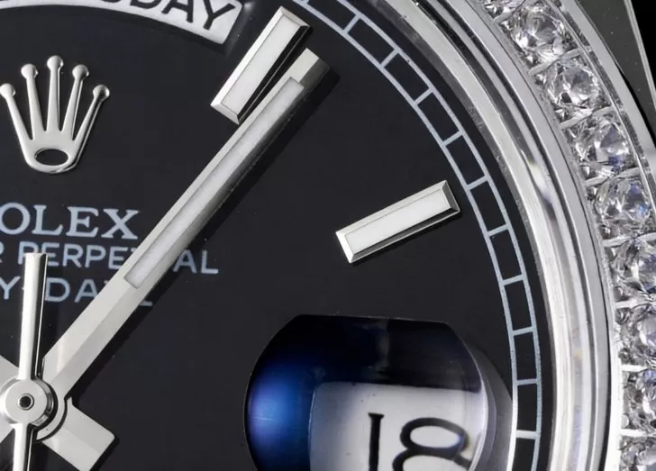DayDate 228349 40mm Pres SS/SS Black/Stk GSF A3255 (Tungsten Heavy Version) - Image 4