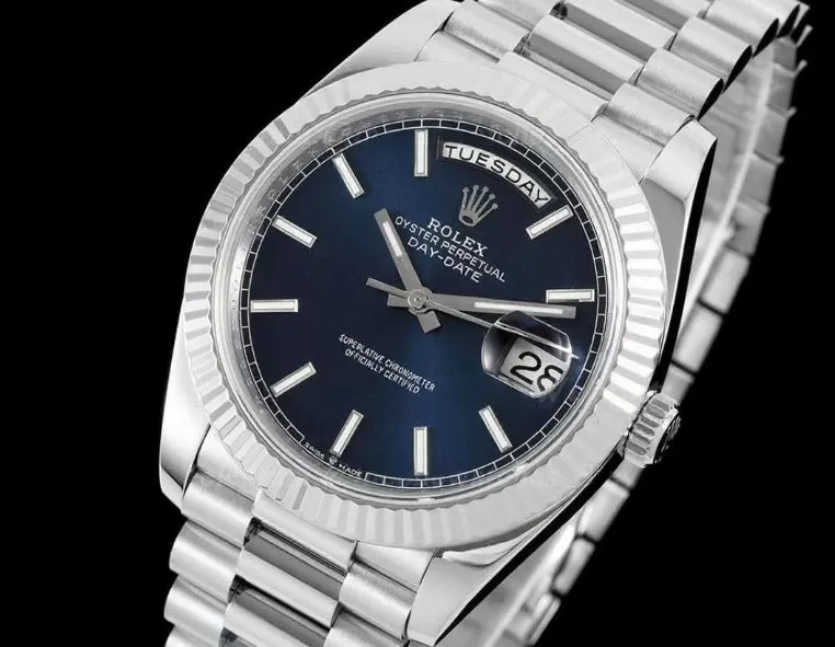 DayDate 228239 40mm SS/SS Blue/Stk QF V8 SH3255 (Gain Weight)
