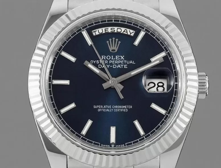 DayDate 228239 40mm SS/SS Blue/Stk QF V8 SH3255 (Gain Weight) - Image 2