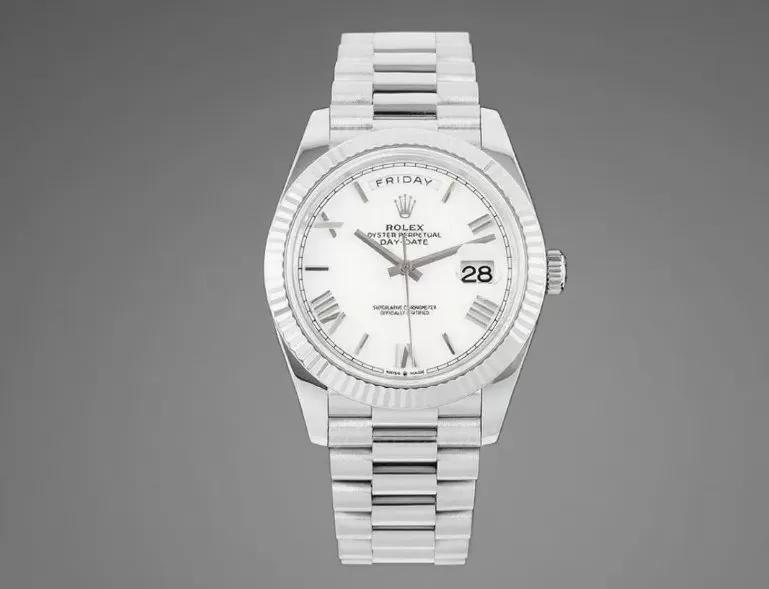 DayDate 228239 40mm SS/SS White/Rmn QF V8 SH3255 (Gain Weight) - Image 3