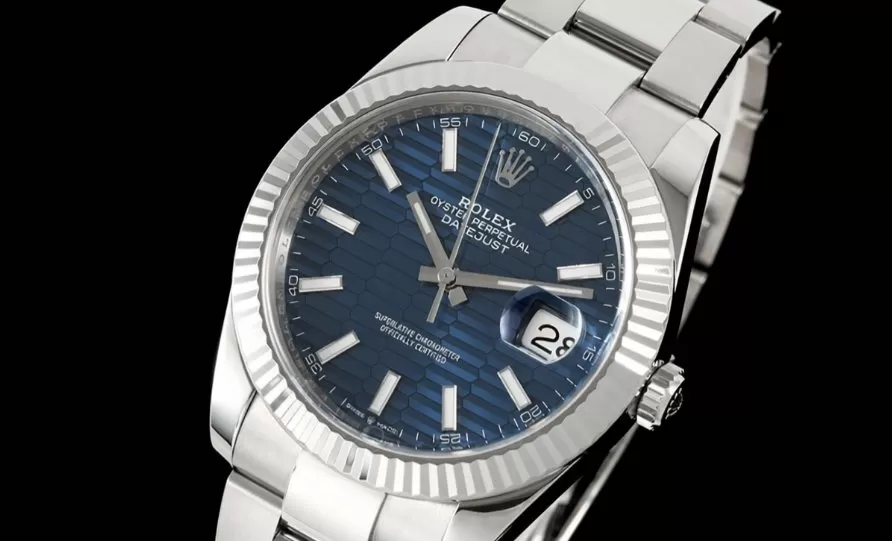 Datejust 126334 41mm Oys SS/SS Blue Textured/Stk VF DD3235
