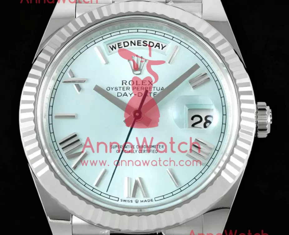 DayDate 228236 40mm SS/SS Ice Blue/Rmn THBF V3 SH3255(Tungsten Heavy Version) - Image 2