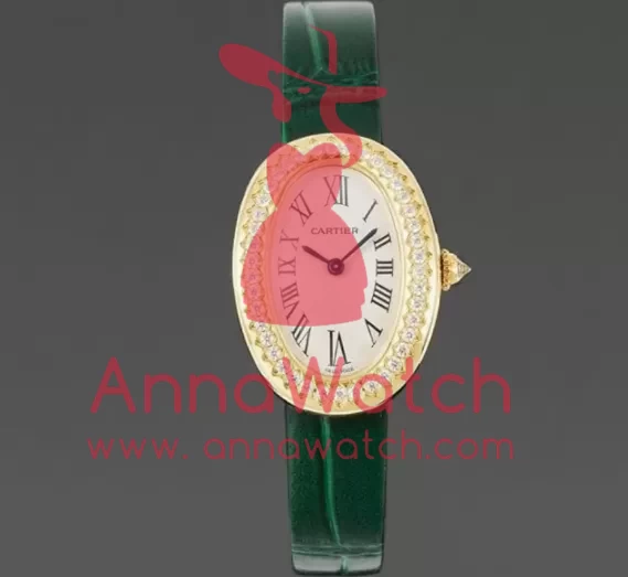 Baignoire Ladies 31mm Dia Green YG/LE White Dial AF Quartz - Image 3