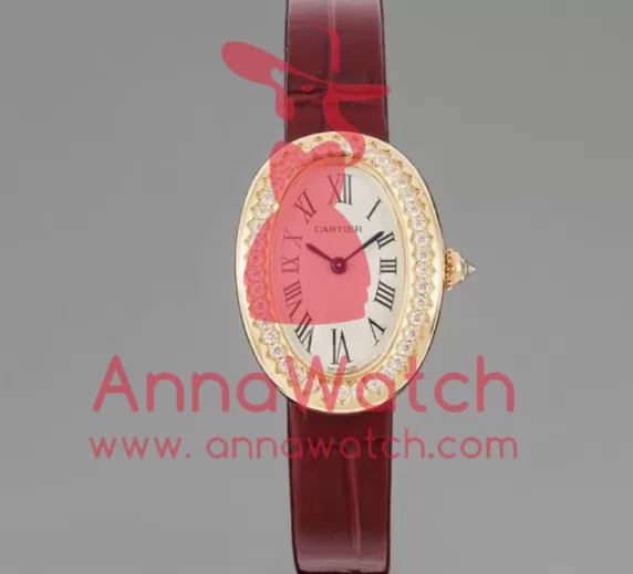 Baignoire Ladies 31mm Dia Red RG/LE White Dial AF Quartz - Image 4