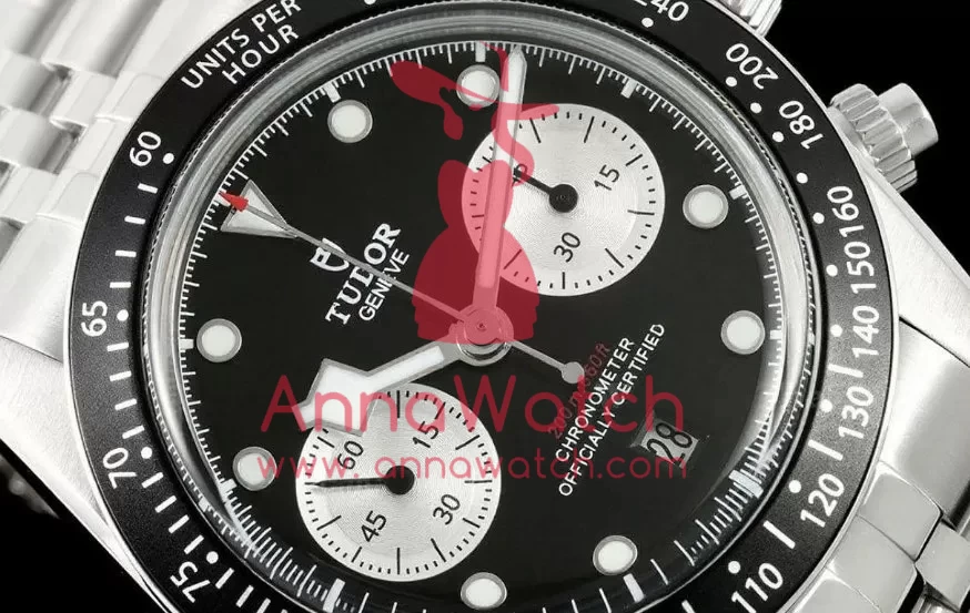 Black Bay Chrono 41mm SS/SS Black/Wht Dial BLSF A7750 - Image 4