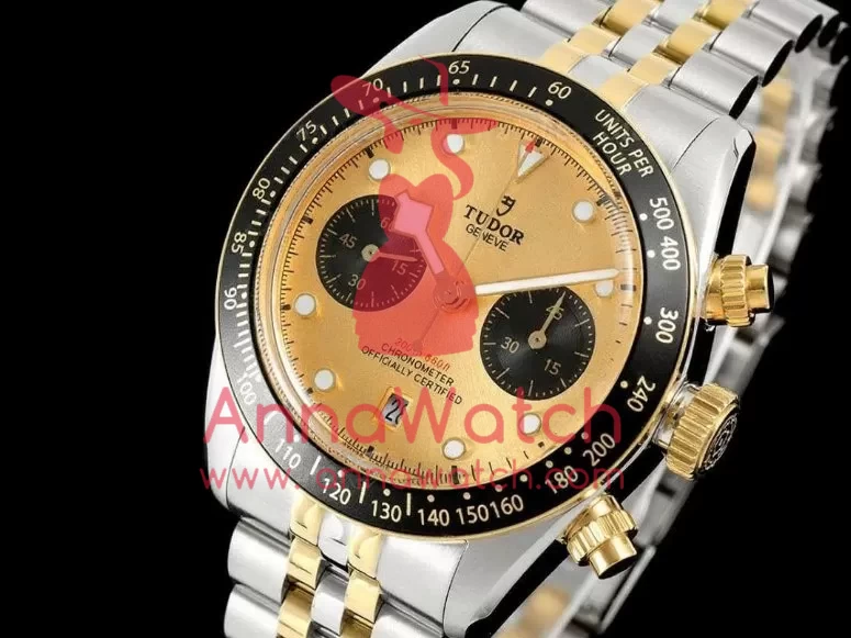 Black Bay Chrono 41mm Jub SS/YG Gold/Blk Dial BLSF A7750 - Image 2