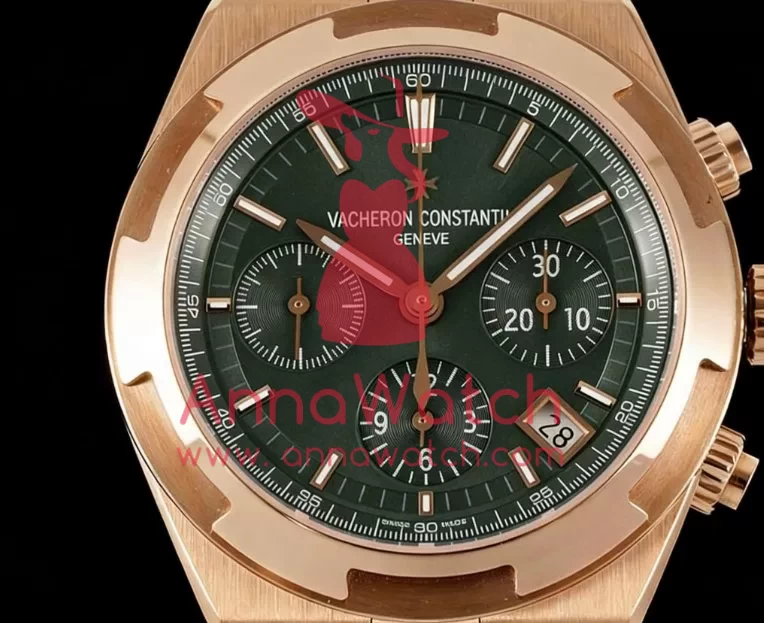 Overseas 5520V 41mm RG/RG Green Dial 8F A7750 Mod
