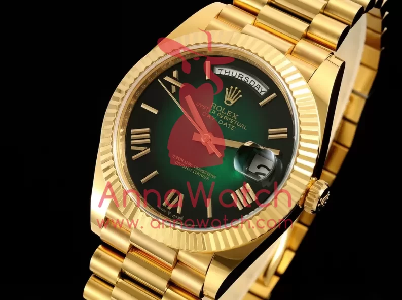 DayDate 228238 40mm YG/YG Green Ombre/Rmn ARF VR3255 (Gain Weight)