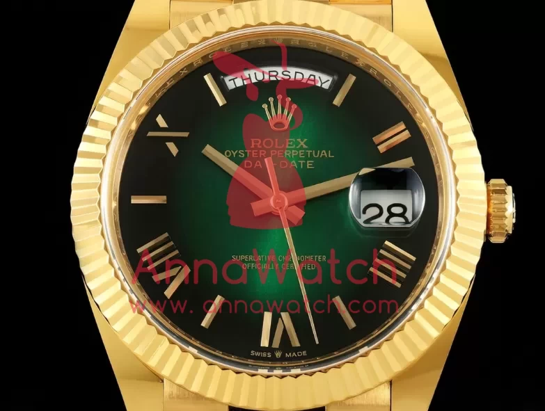 DayDate 228238 40mm YG/YG Green Ombre/Rmn ARF VR3255 (Gain Weight) - Image 2