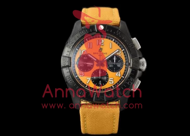Avenger B01 Chrono Night Mission 44mm DLC/NY Yellow Dial BLSF Cal.01