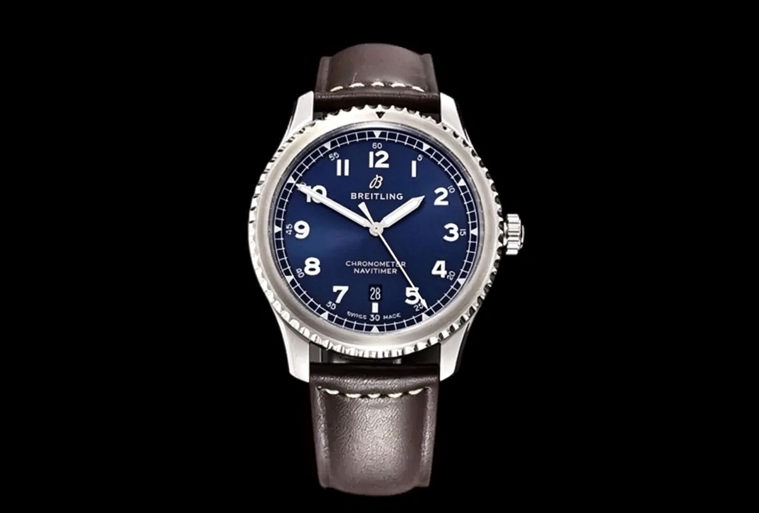 Navitimer 8 Automatic 41 A17314 SS/LE Blue ZF A2824