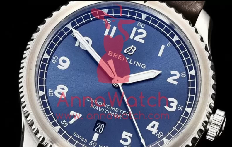 Navitimer 8 Automatic 41 A17314 SS/LE Blue ZF A2824 - Image 5