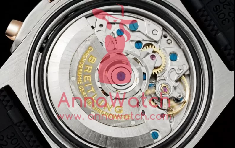 Chronomat B01 42MM RG Blue Dial on Rouleaux Rubber Strap TF A7750 - Image 6