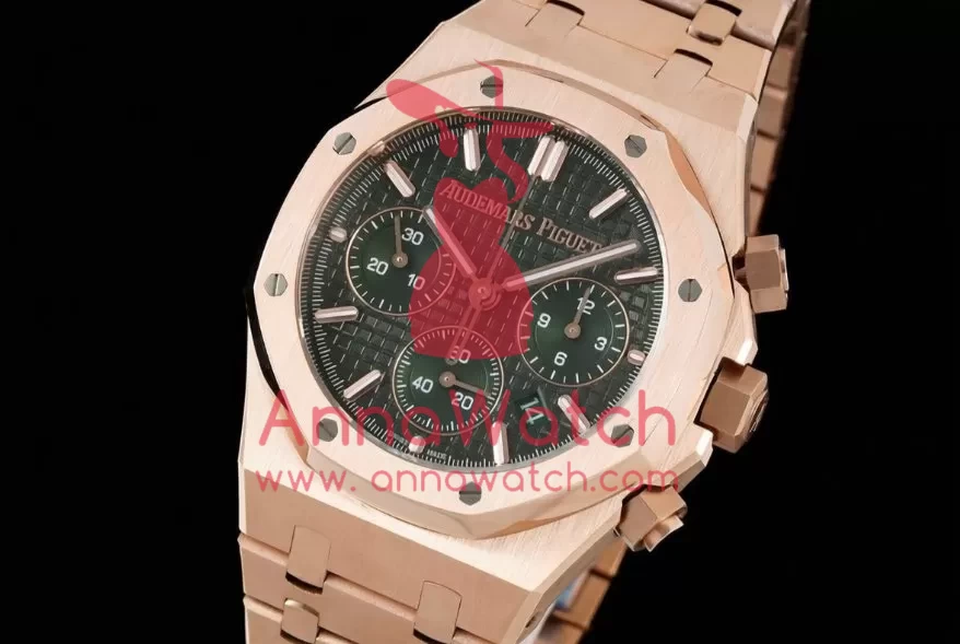 Royal Oak Chrono 26240 RG/RG Green/Stk BF A7750